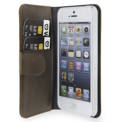 Valenta Booklet Classic Vintage Cover til iPhone 5/5s/SE (Brun)