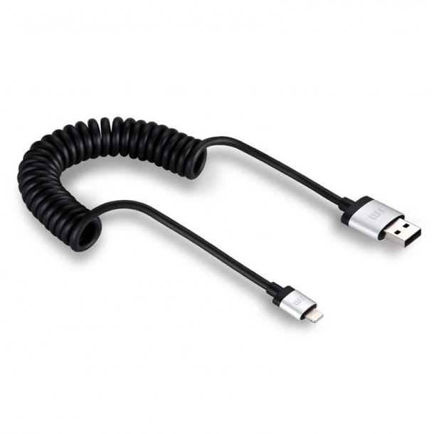 Just Mobile AluCable Twist til iphone/iPad (Sort)