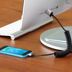 Just Mobile AluCable Twist til iphone/iPad (Sort)
