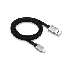 Just Mobile Lightning opladerkabel til iphone/iPad (Gr/Sort)