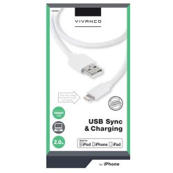 Vivanco Lightningkabel 2.0 meter (Hvid)